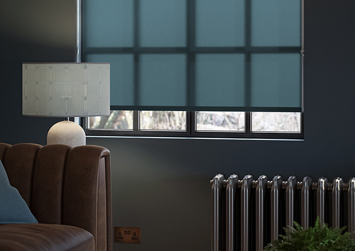 Roma, Teal - Twist&Fit Roller Blind - Image 5